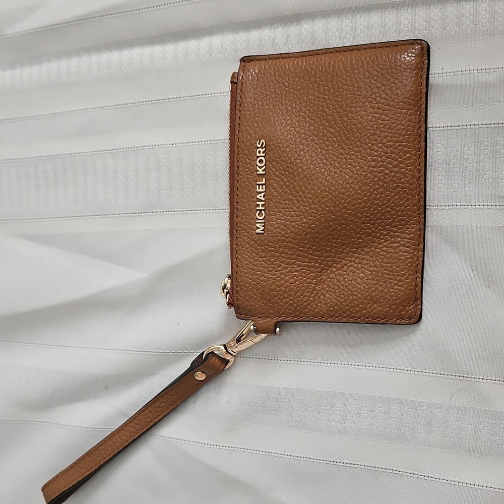 Michael Kors Tan Leather Wristlet